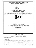 De tài tổ chức trò chơi trong day tập đọc lóp 1