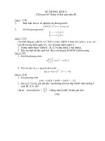 De, dap an Thi HSG Khoi 11 2009