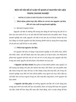 MỘT SỐ VẤN ĐỀ LÝ LUẬN VỀ QUẢN LÝ NGUYÊN VẬT LIỆU TRONG DOANH NGHIỆP