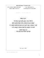 Đổi mới kiểm tra đánh giá và phương pháp dạy học môn Địa Lí