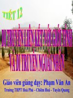 Tiết 12-Di truyền liên kết với giới tính và DT ngoài nhân