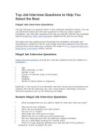 Top Job Interview Questions to Help You Select the Best