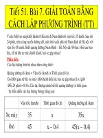 Bài 7: Giải toán bằng cách lập phương trình
