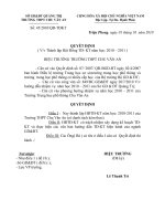 Quyết định thành lập các ban (2010-2011)