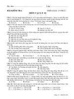 đề kiểm tra 1 tiết -Sóng ánh sáng