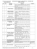 Kế hoạch dạy học tự chọn 12A