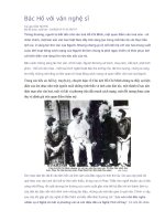 BÁC HỒ VỚI VĂN NGHỆ SĨ