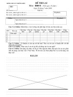 ĐỀ THI LẠI SINH 6