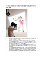 CÁCH CHỤP CHÂN DUNG NGHỆ THUẬT TRONG STUDIO