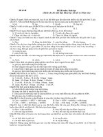 ĐỀ THI THỬ ĐẠI HỌC CAO ĐẲNG MÔN SINH HỌC ĐỀ SỐ  48 