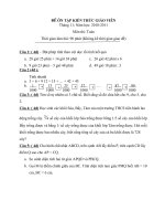 Đề ôn tập kiến thức Toán; tháng 11 ( giáo viên)