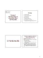 DCBD: Dải năng lượng và nồng độ hạt dẫn