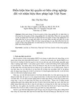 Điều kiện bảo hộ quyền sở hữu công nghiệp  đối với nhãn hiệu theo pháp luật Việt Nam