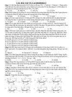 Bài tập về cacbohidrat