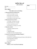 Kiểm tra 1 tiết HK I