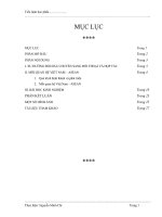 Tìm hiểu quan hệ quốc tế- Quan hệ VN và Asean