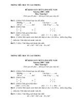 Đề khảo sát đầu năm (toán 5)