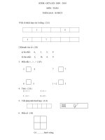 KTĐKGKI-2009(TOÁN-ĐỌC-VIẾT)-lớp 1