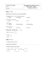 Bài Kiểm tra toán ( Tự Luận)