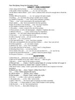 subjec and verb agreement