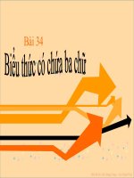 Biểu thức có chứa ba chữ