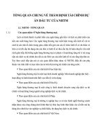 TỔNG QUAN CHUNG VỀ THẨM ĐỊNH TÀI CHÍNH DỰ ÁN ĐẦU TƯ CỦA NHTM