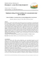Optimum sizing of steam turbines for concentrated solar power plants