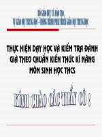 CHUẨN KIẾN THỨC MÔN SINH HỌC THCS