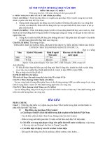 Đề và ĐA môn Địa lý (Thi ĐH khối C 2009)