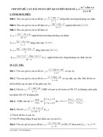 Chuyên đề: KSHS bậc 2 trên bậc 1