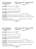Đề thi lại lop 11 năm 2009