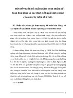 Một số ý kiến đề xuất nhằm hoàn thiện kế toán bán hàng và xác định kết quả kinh doanh của công ty tnhh phú thái