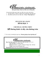 (Hình học 9 - Chường II: Đường tròn) Bài giảng: Đường kính và dây của đường tròn 