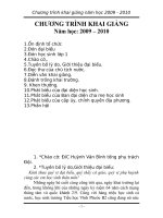 Chuong trình le khai giang