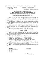 Kế hoạch thực hiện 1 việc làm đổi mới của nhà trường