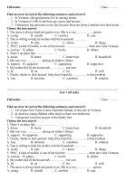 kiểm tra 1 tiết lần 1 (trắc nghiệm)