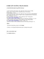 CODE LÊN XUỐNG TRANG BLOG