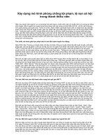 XÂY DỰNG MÔ HÌNH CHỐNG TỘI PHẠM