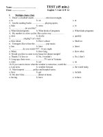 KT 1 tiết unit 12-14