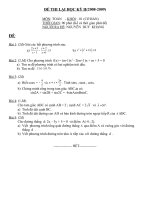 ĐỀ THI LẠI HỌC KỲ II - TOÁN 10 (09)