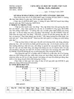 Kế hoach tổ Hóa sinh