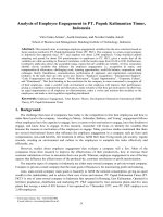 analysis of employee engagement in pt. pupuk kalimantan timur,