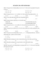đề kt 15p hình học chương 1