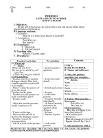 giáo án anh 7 hay  3ba cột dùng cho các tỉnh miền núi  và  các tỉnh khác