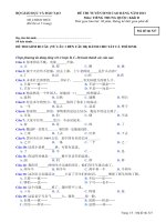 ĐỀ THI TUYỂN SINH CAO ĐẲNG NĂM 2013 Môn: TIẾNG TRUNG QUỐC; Khối D mã đề 527 