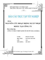 bai bao cao NGUYÊN CỨU HOẠT ĐỘNG XUẤT NHẬP KHẨU TẠI CÔNG TY