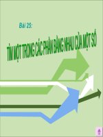 Tìm một trong những phần bằng nhau của một số