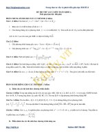 ĐỀ THI THỬ LẦN 2 MÔN TOÁN KHỐI A