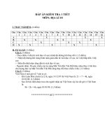 đáp án đề kt 1 tiết HKII