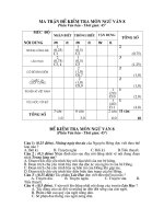 Ma trận-Đề-Đ/án Ngữ văn 8 (45'''')